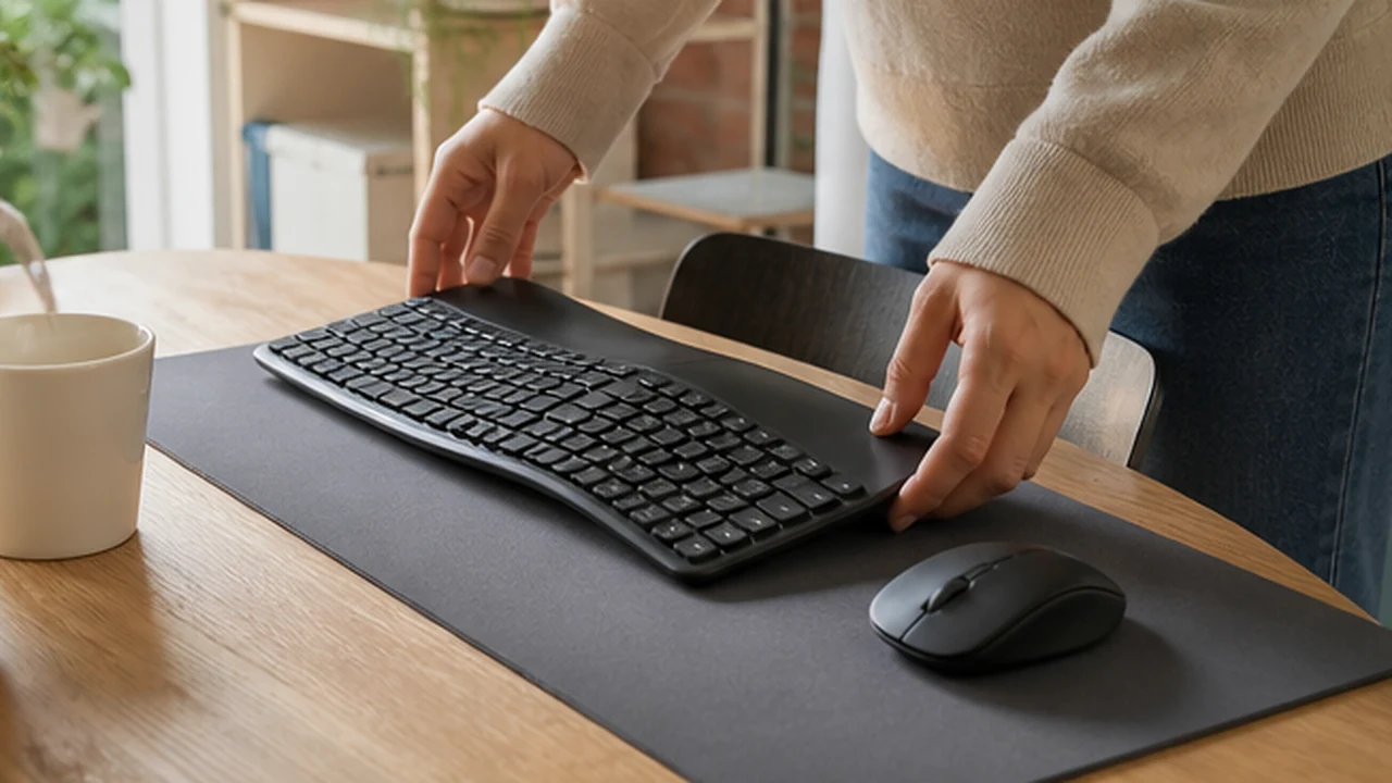 A lifestyle scene for Surge Protectors for a Modern Electronics Corner